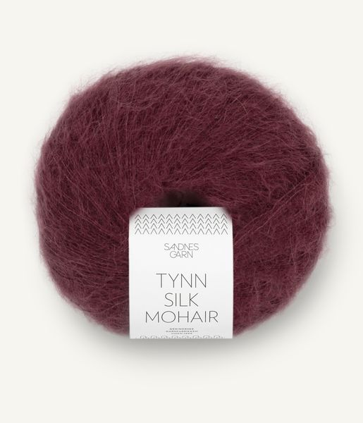 Tynn Silk Mohair - 4372 Dyp Burgunder