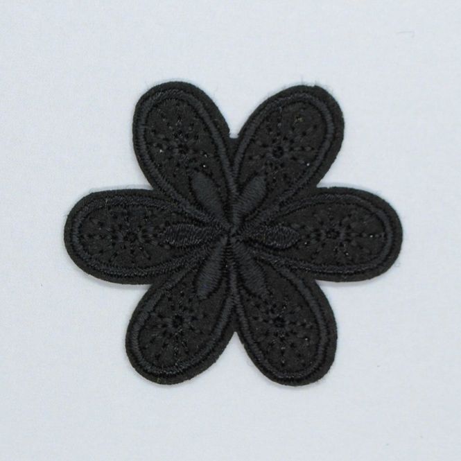 Hovedbilde Motiv - Blomst, svart (4,5 x 4,5 cm)