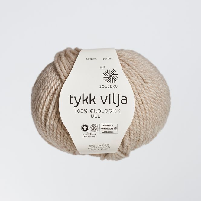 Hovedbilde Tykk Vilja - 1001 Lys beige melert