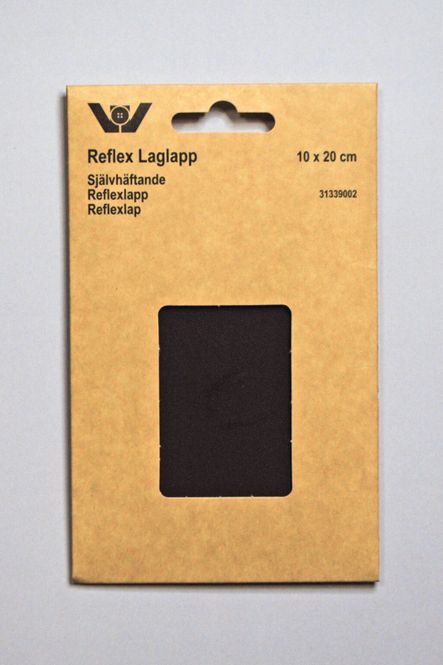 Hovedbilde Rep.lapp, refleks - 0090 Svart (10x20 cm)