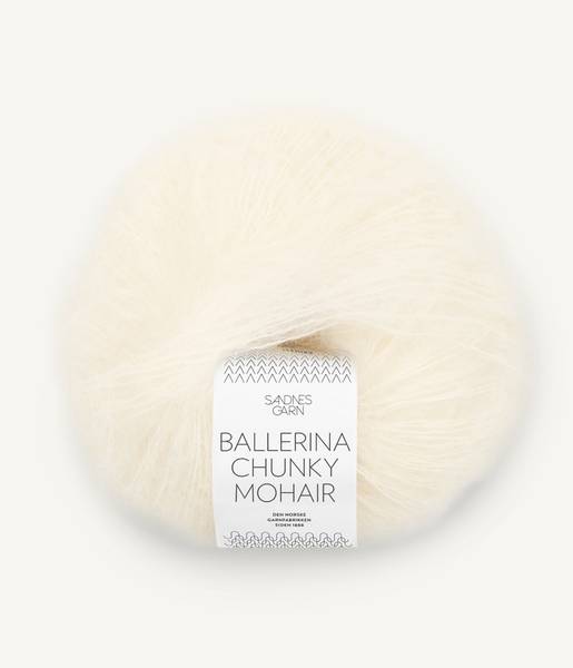 Ballerina Chunky Mohair - 1012 Hvit