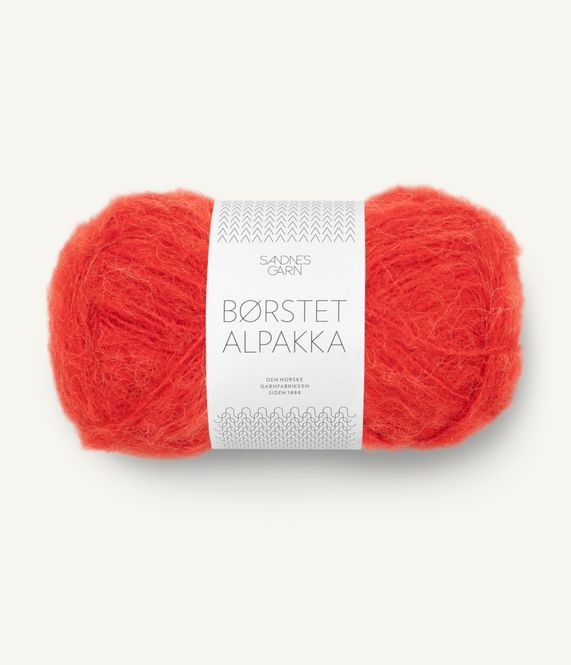 Hovedbilde Børstet Alpakka - 4018 Scarlet Red